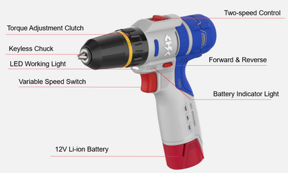 DC 12V Lithium Drill