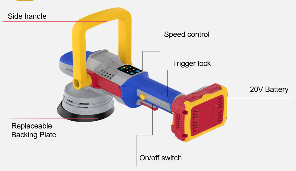 DC 20V Lithium Offsite Polisher